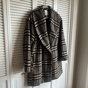 Avec Les Filles houndstooth oversized pea coat